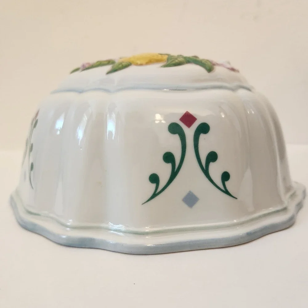 Vintage 1986 Le Cordon Bleu Franklin Mint Lemon Ceramic Jelly Mold Wall Hanging